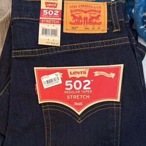 Levi's 502 Regular Taper Stretch Jeans - Deep Indigo